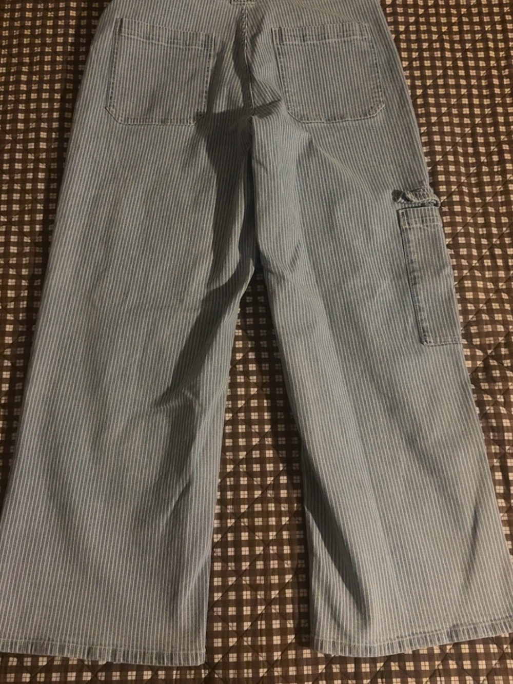 KanCan Light Blue Striped Cargo Jeans - Picture 2 of 4